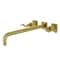 Kingston Brass KS6047DFL Wall Mount Tub Faucet, Brushed Brass KS6047DFL - alternate 1